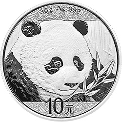 2018版熊猫金银纪念币30克圆形银质纪念币